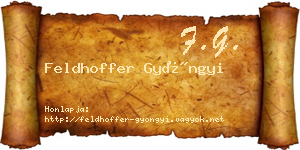 Feldhoffer Gyöngyi névjegykártya