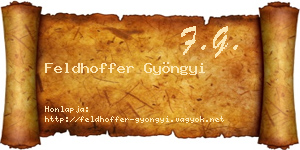 Feldhoffer Gyöngyi névjegykártya