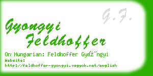 gyongyi feldhoffer business card